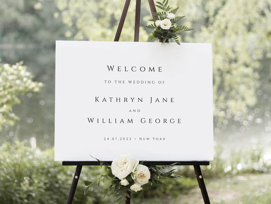 Wedding Welcome Sign Template Modern Calligraphy, Templett Instant Download, Editable & Printable, Digital Download Sign Try Before Purchase