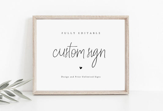 Minimalist Custom Sign Template