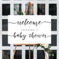 Baby Shower Welcome Sign PRINTABLE, Welcome Sign Template, Baby Shower Printable Sign, Landscape, Calligraphy Editable Instant Download