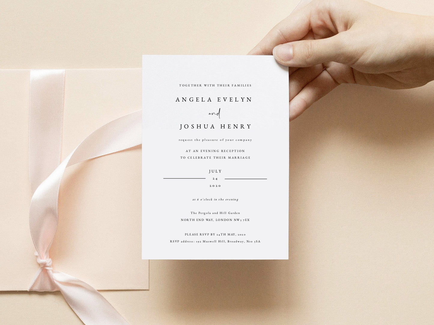 Angela Evening Invitation Templates Modern Printable