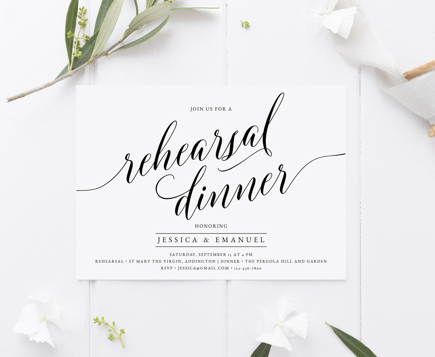 Wedding Rehearsal Dinner Template