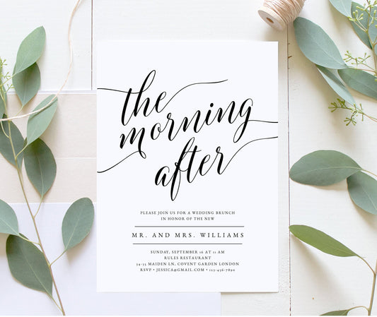 Wedding Brunch Invitation Template