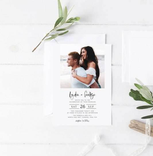 Photo Wedding Invitation Template