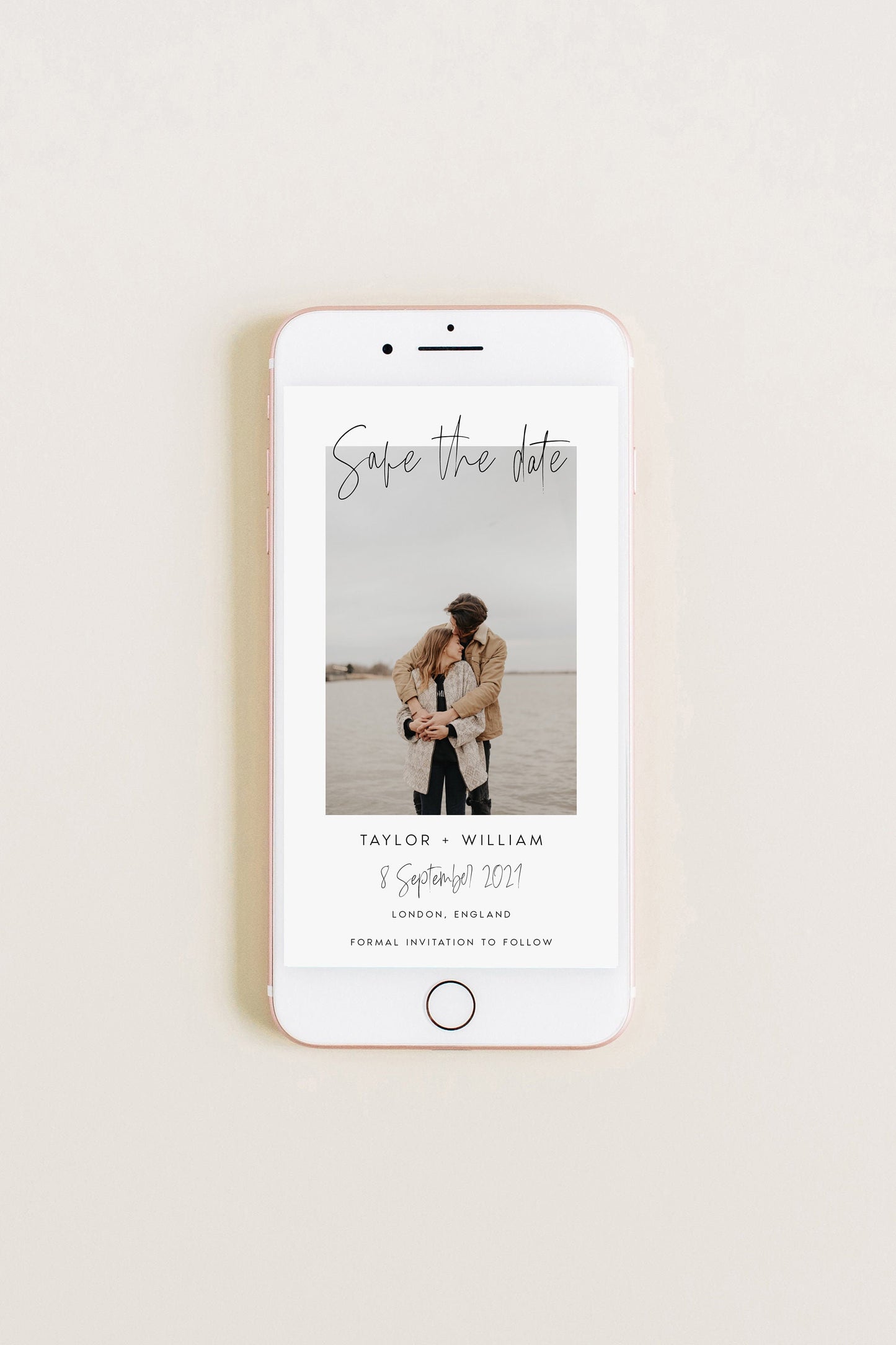 Photo Text Message Save the Date Template