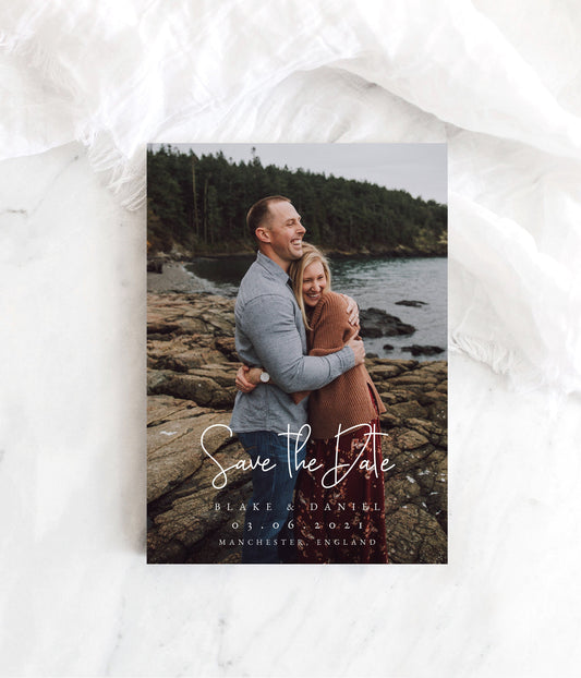 Modern Photo Save the Date Editable Template