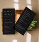 Clara Black Wedding Program Template