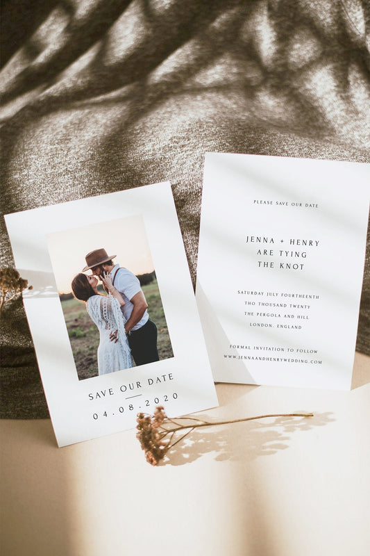 Double-Sided Photo Save the Date Template