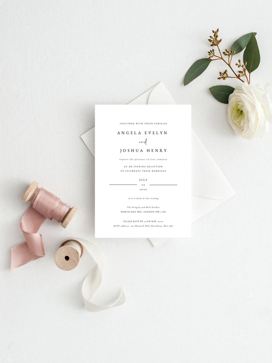 Angela Evening Invitation Templates Modern Printable