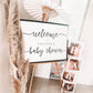 Baby Shower Welcome Sign PRINTABLE, Welcome Sign Template, Baby Shower Printable Sign, Landscape, Calligraphy Editable Instant Download