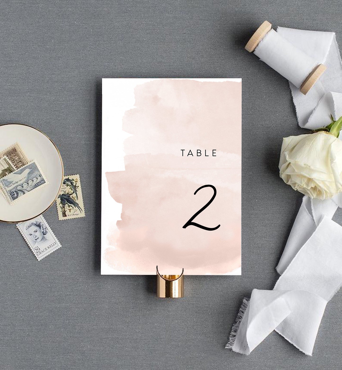 Samantha Minimalist Modern Table Number Template