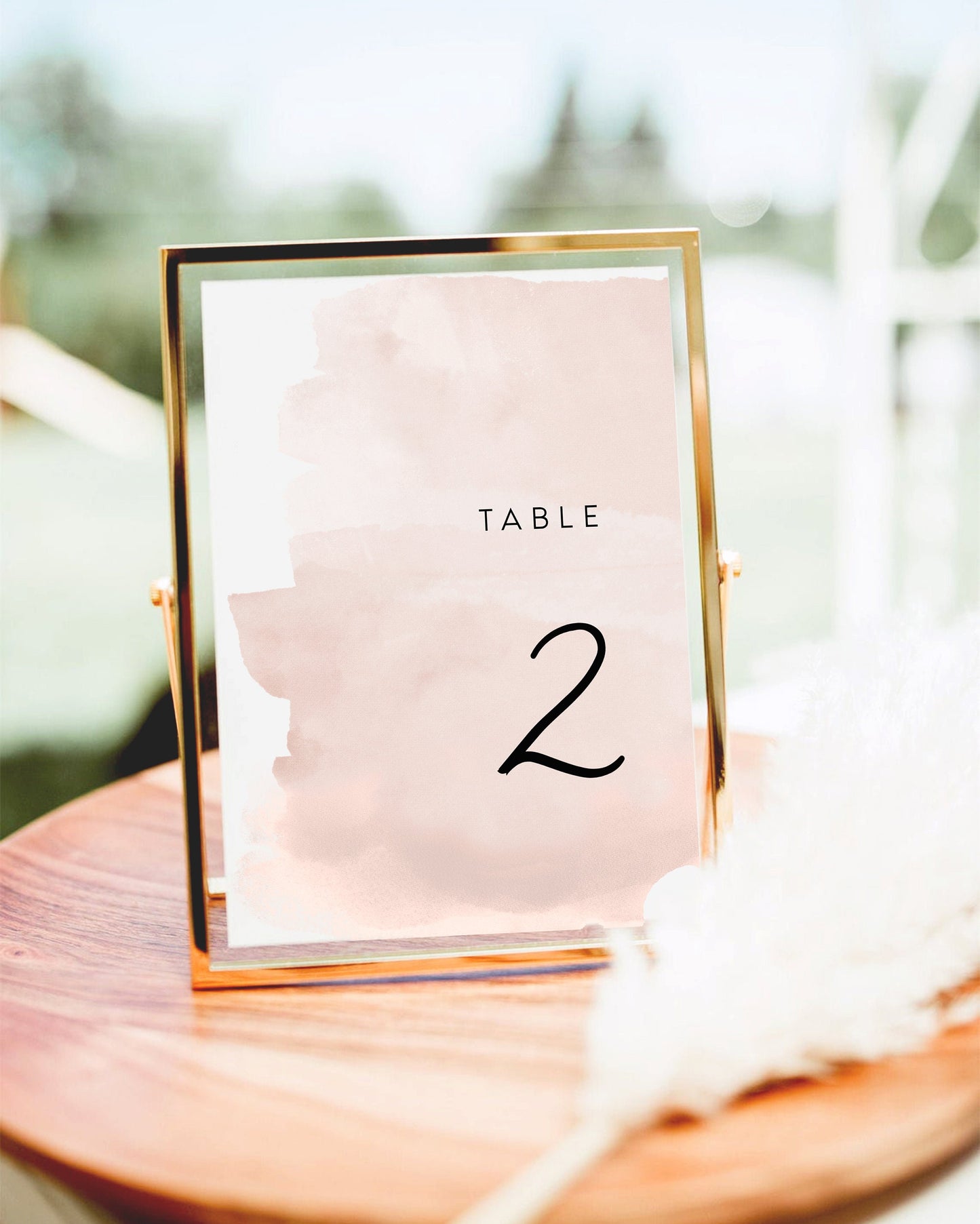 Samantha Minimalist Modern Table Number Template