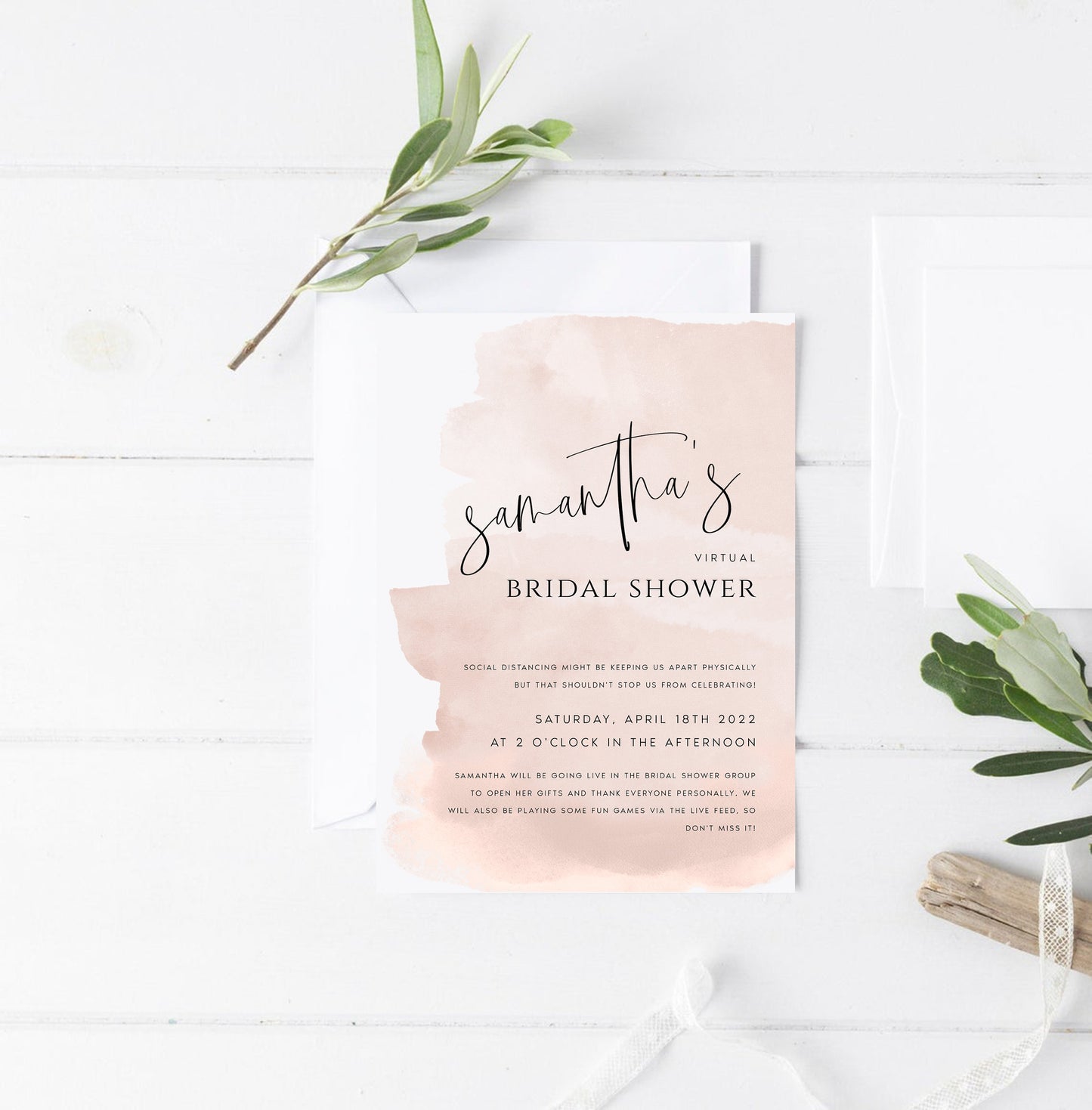 Samantha Social Distancing Bridal Shower Template