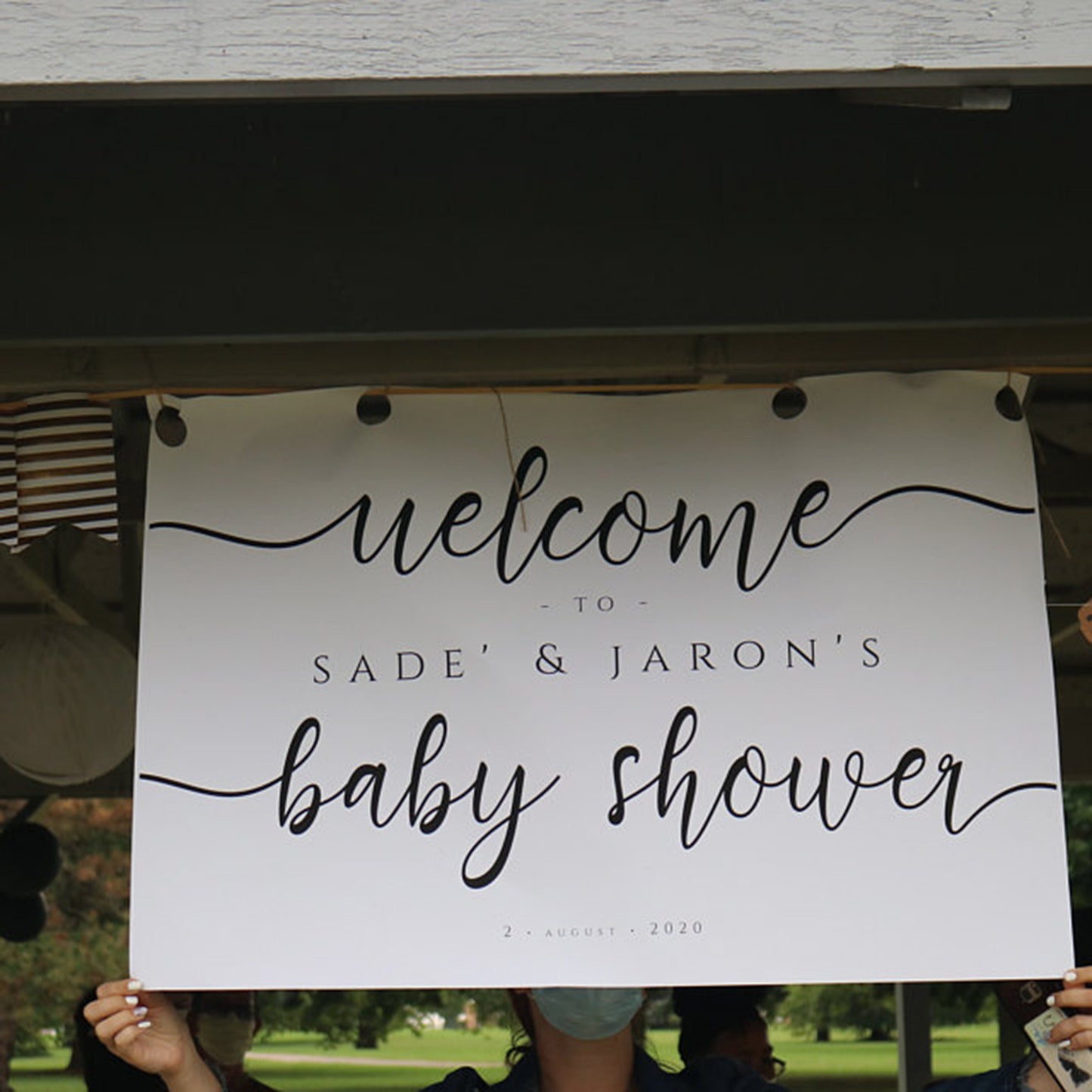 Baby Shower Welcome Sign PRINTABLE, Welcome Sign Template, Baby Shower Printable Sign, Landscape, Calligraphy Editable Instant Download