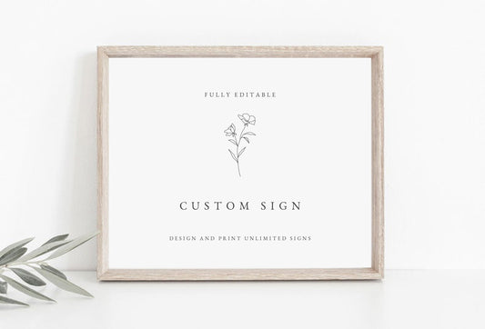 Catherine Botanical Custom Sign Template