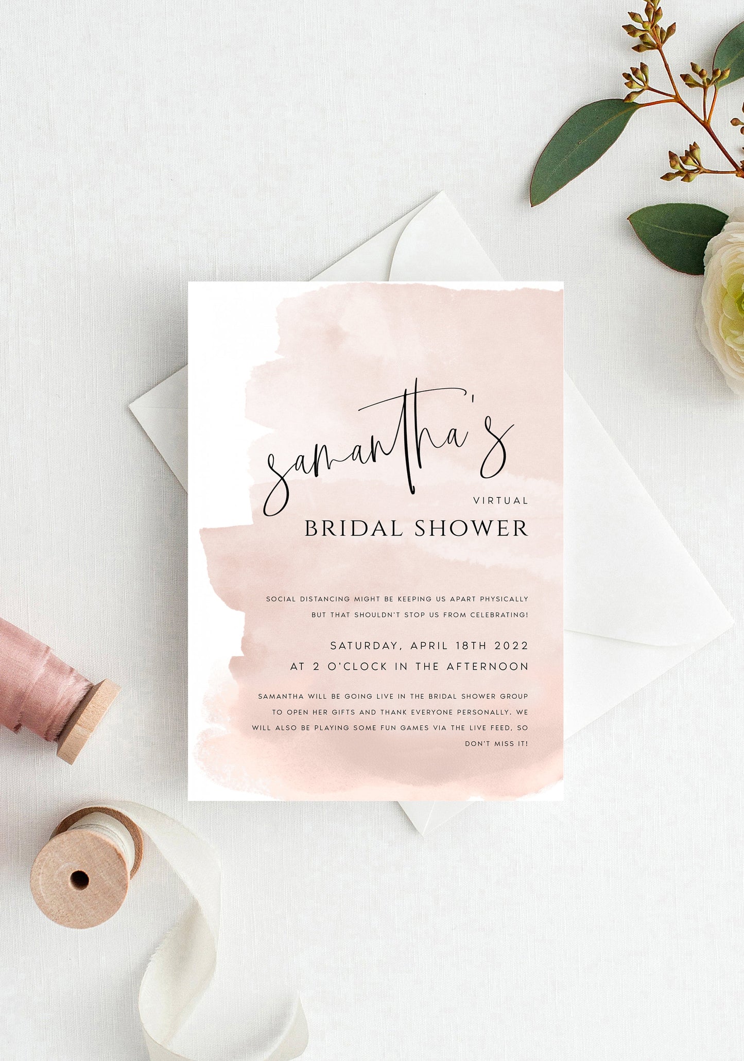 Samantha Social Distancing Bridal Shower Template