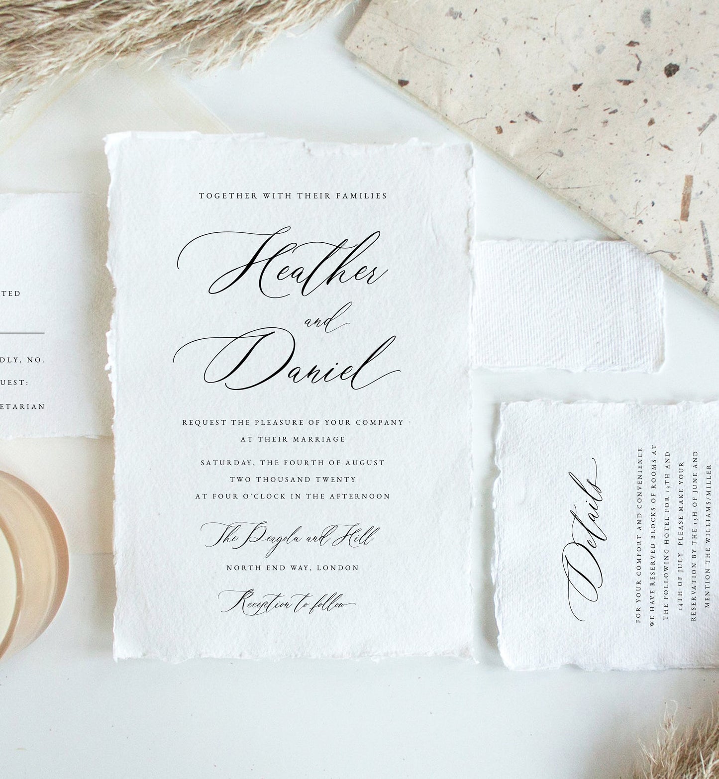 Heather Elegant Wedding Invitation Template