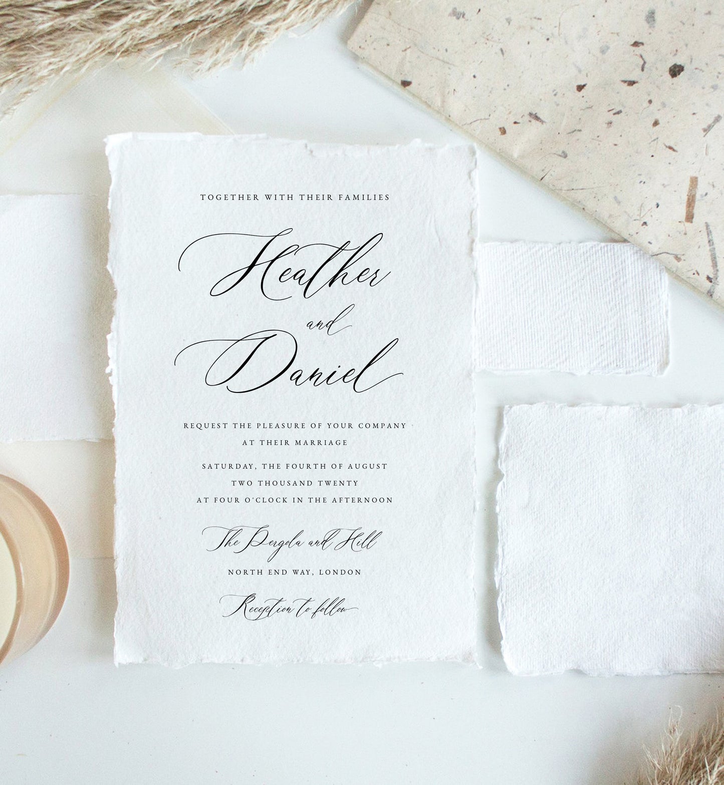 Heather Elegant Wedding Invitation Template