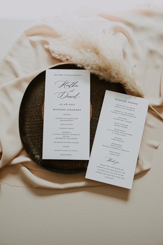 Heather Wedding Program Template