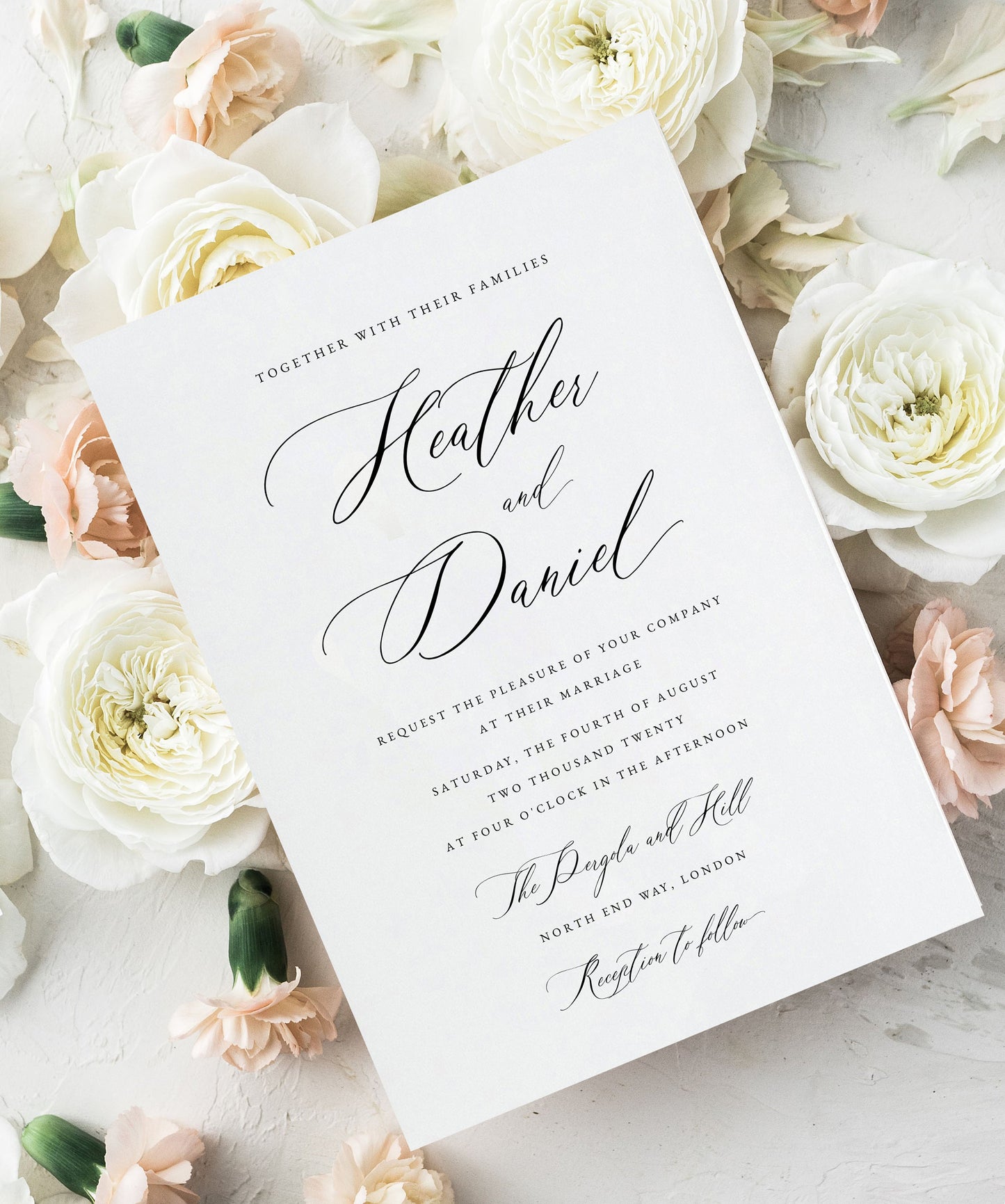 Heather Elegant Wedding Invitation Template