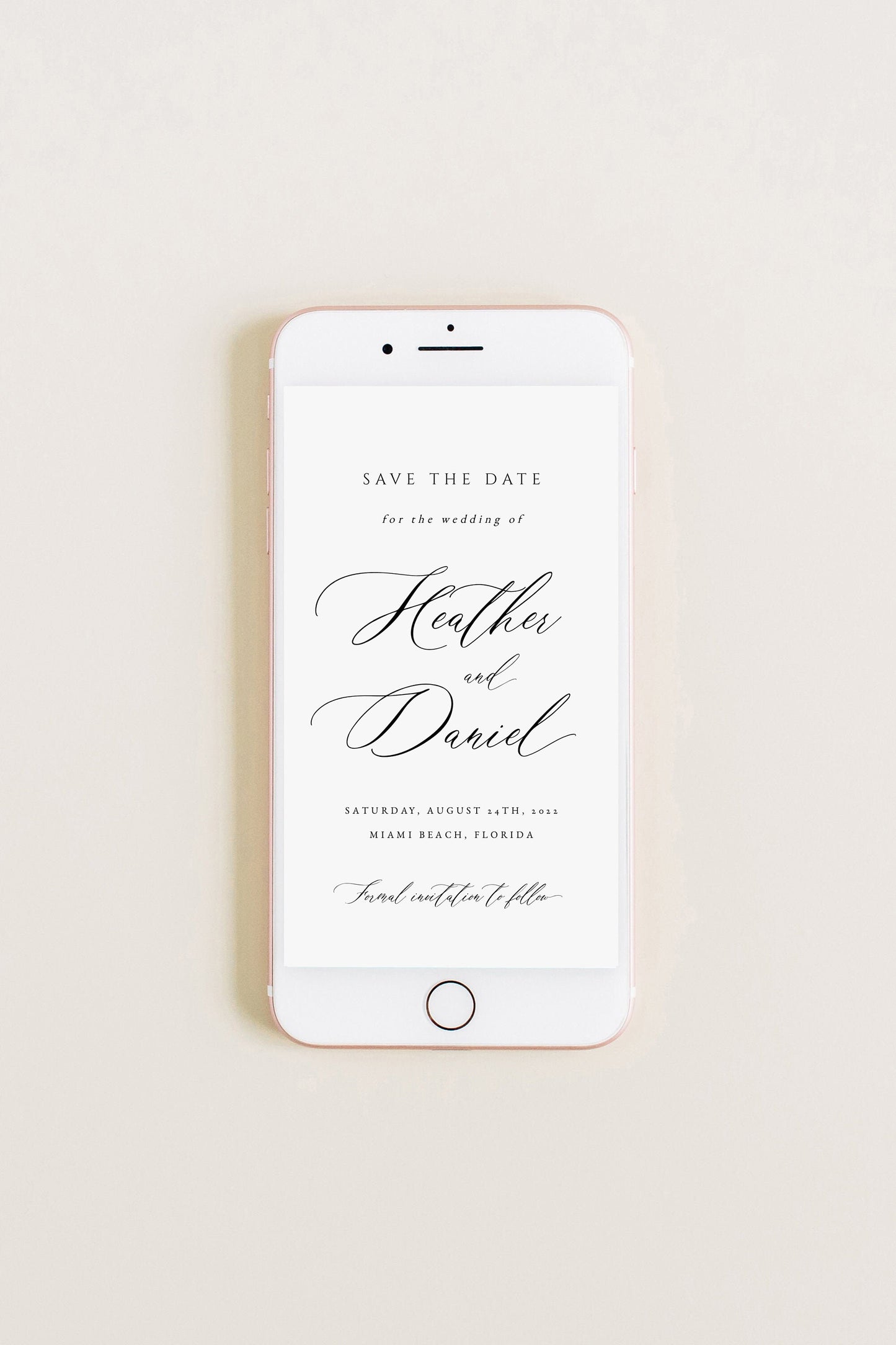 Heather Save the Date Electronic Invitation Template