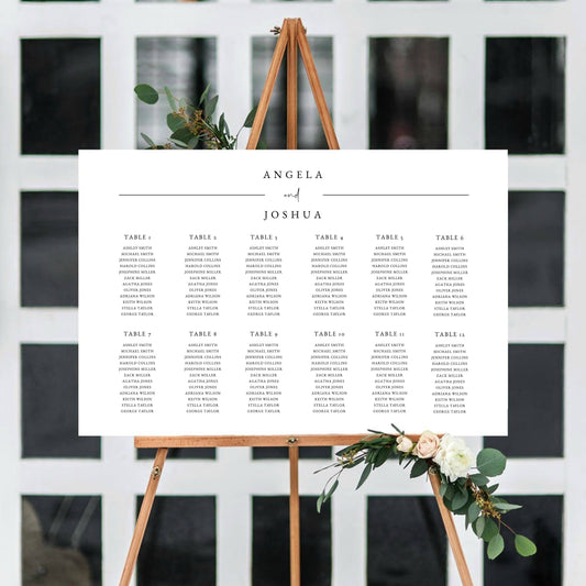 Angela Modern Wedding Seating Chart