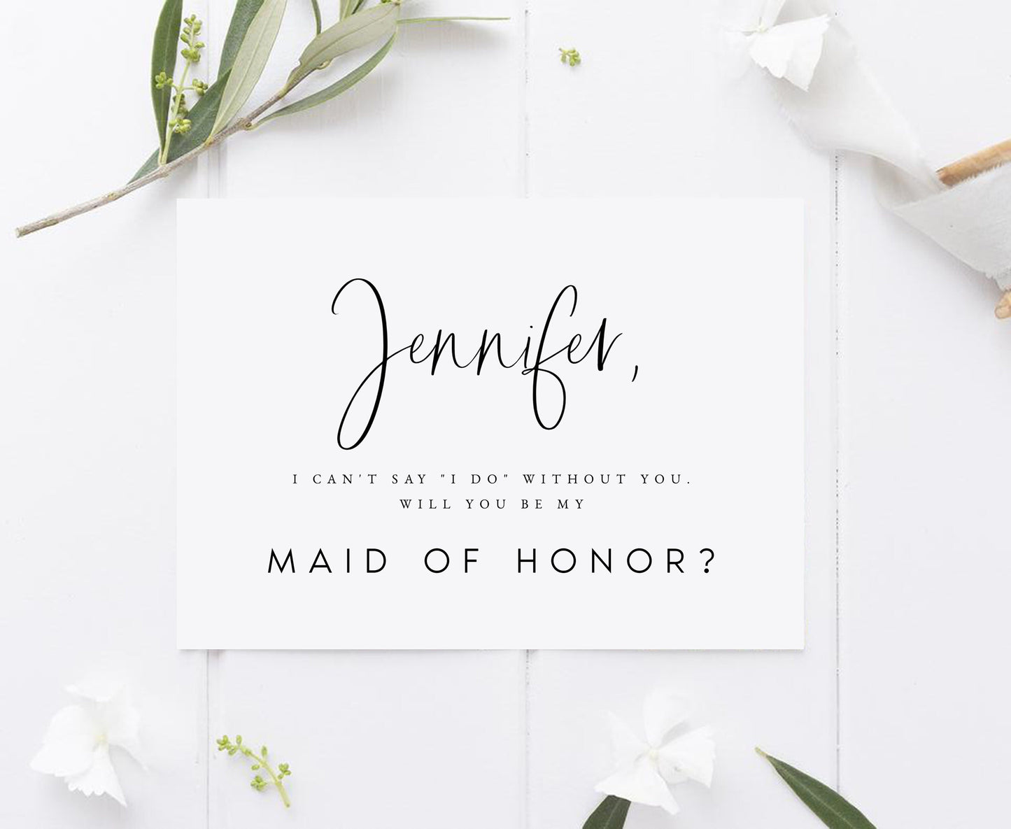 Modern Bridesmaid Proposal Card