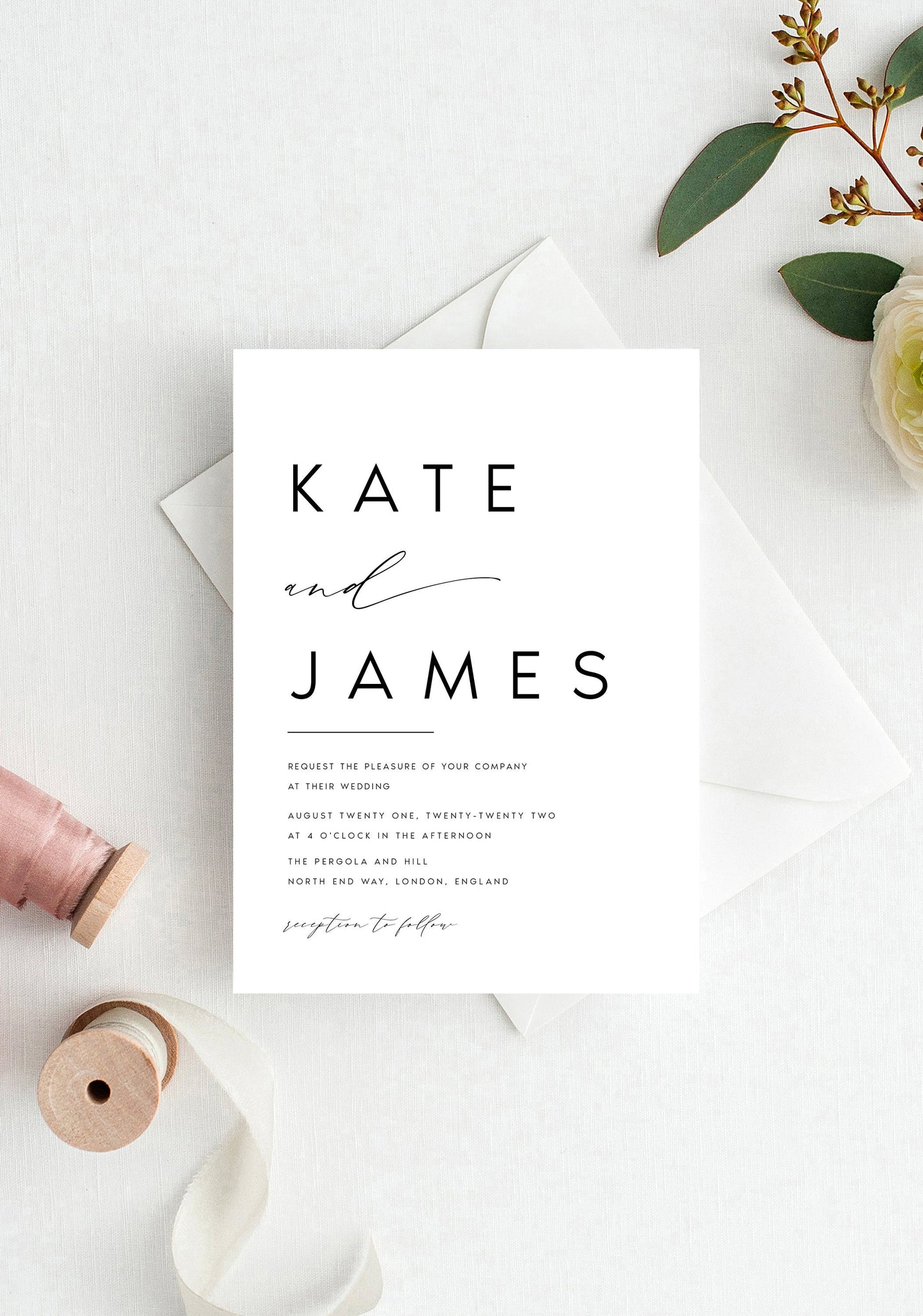 Kate Modern Wedding Invitation Template