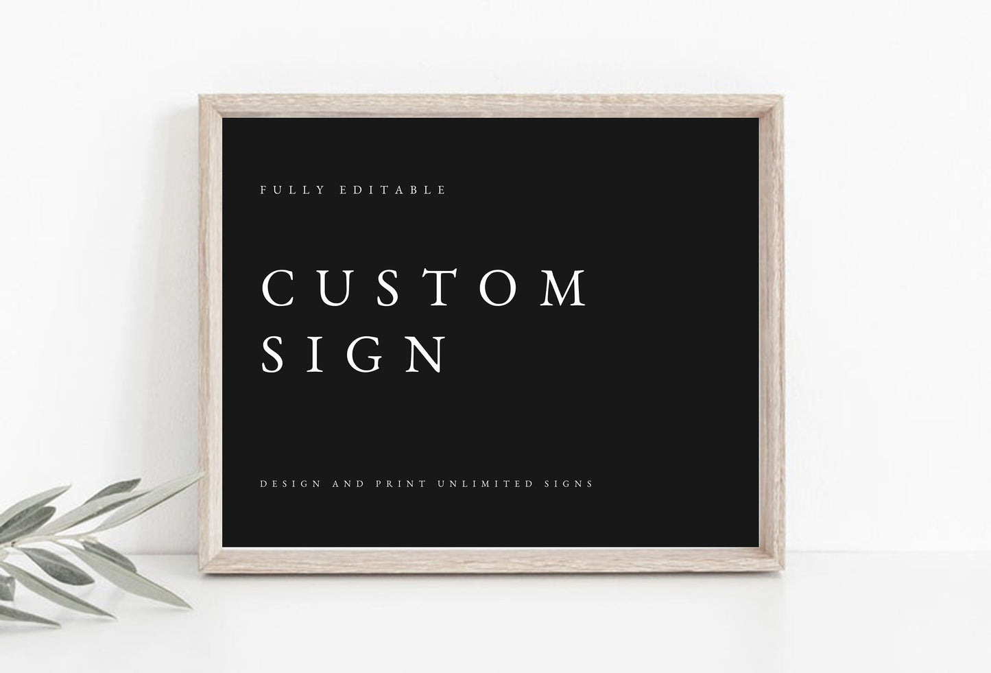 Clara Editable Black Custom Sign