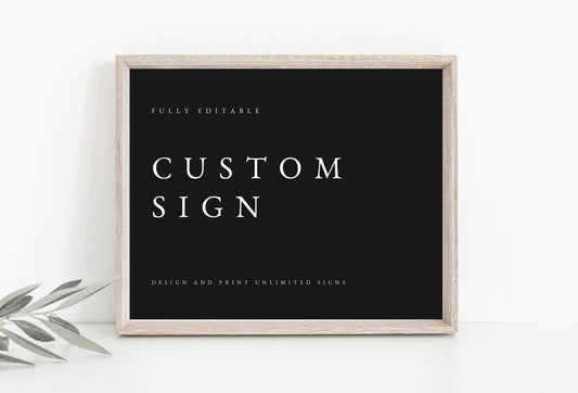 Clara Editable Black Custom Sign