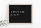 Clara Editable Black Custom Sign