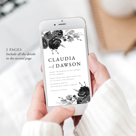 Claudia Winter Wedding Electronic Invitation