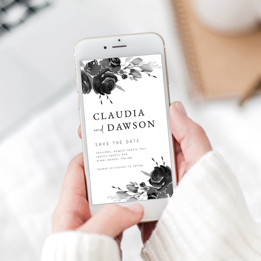 Claudia Save the Date Electronic Invitation Template