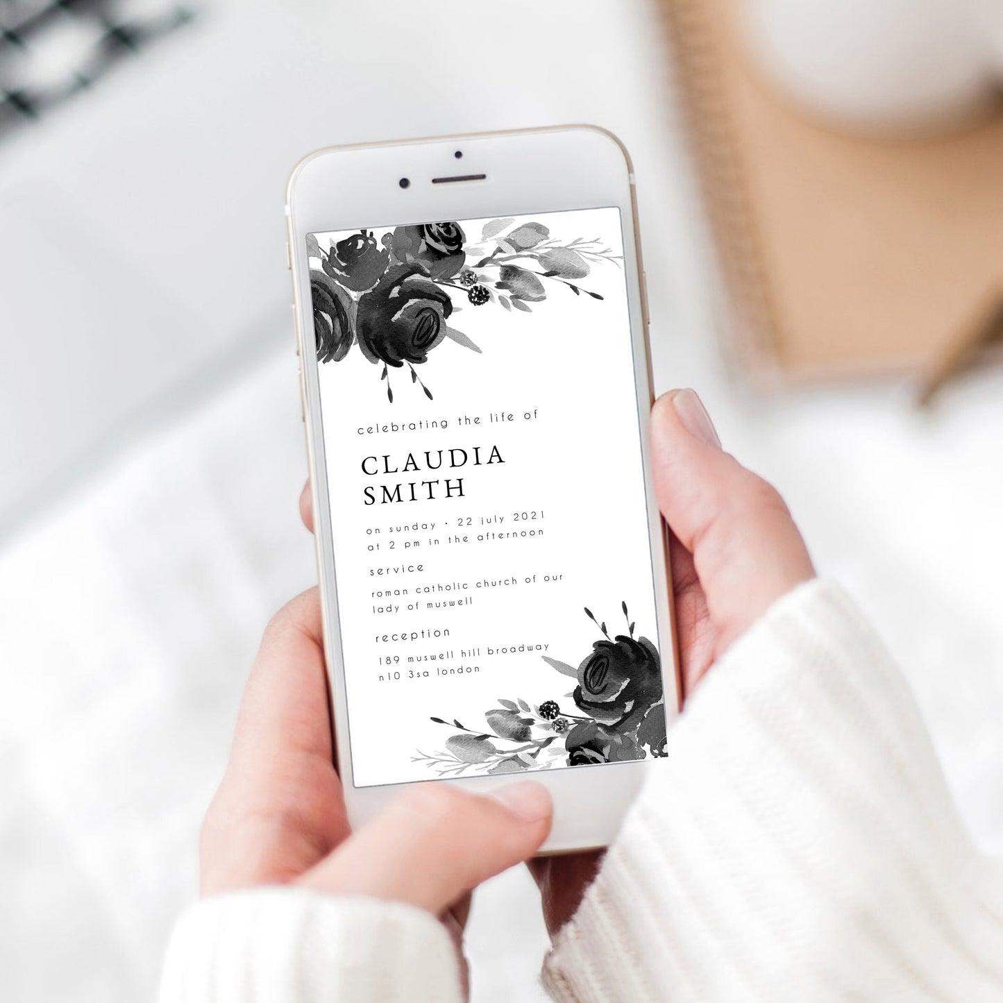 Claudia Floral Electronic Funeral Announcement