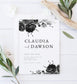 Claudia Black & White Save the Date Template