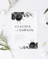 Claudia Black & White Save the Date Template