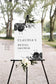 Claudia Black & White Bridal Shower Welcome Sign