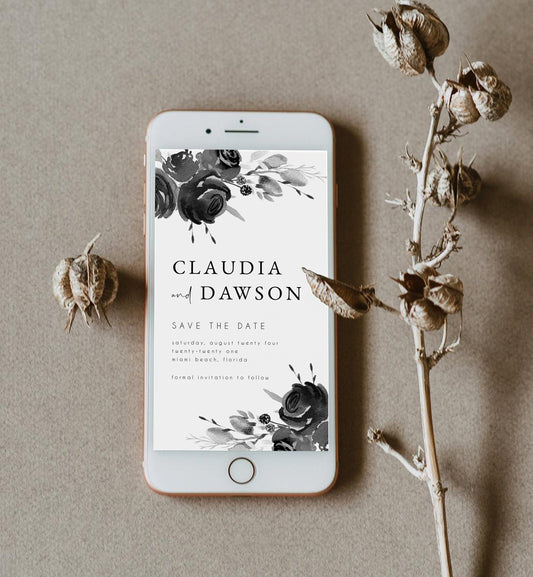 Claudia Save the Date Electronic Invitation Template