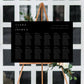 Clara Black Wedding Seating Plan