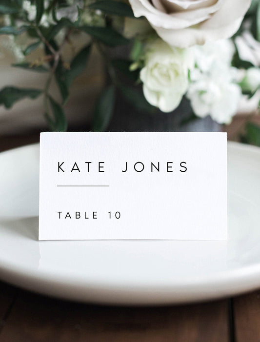 Kate Elegant Wedding Escort Card Template