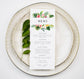 Hazel Tropical Wedding Menu Template