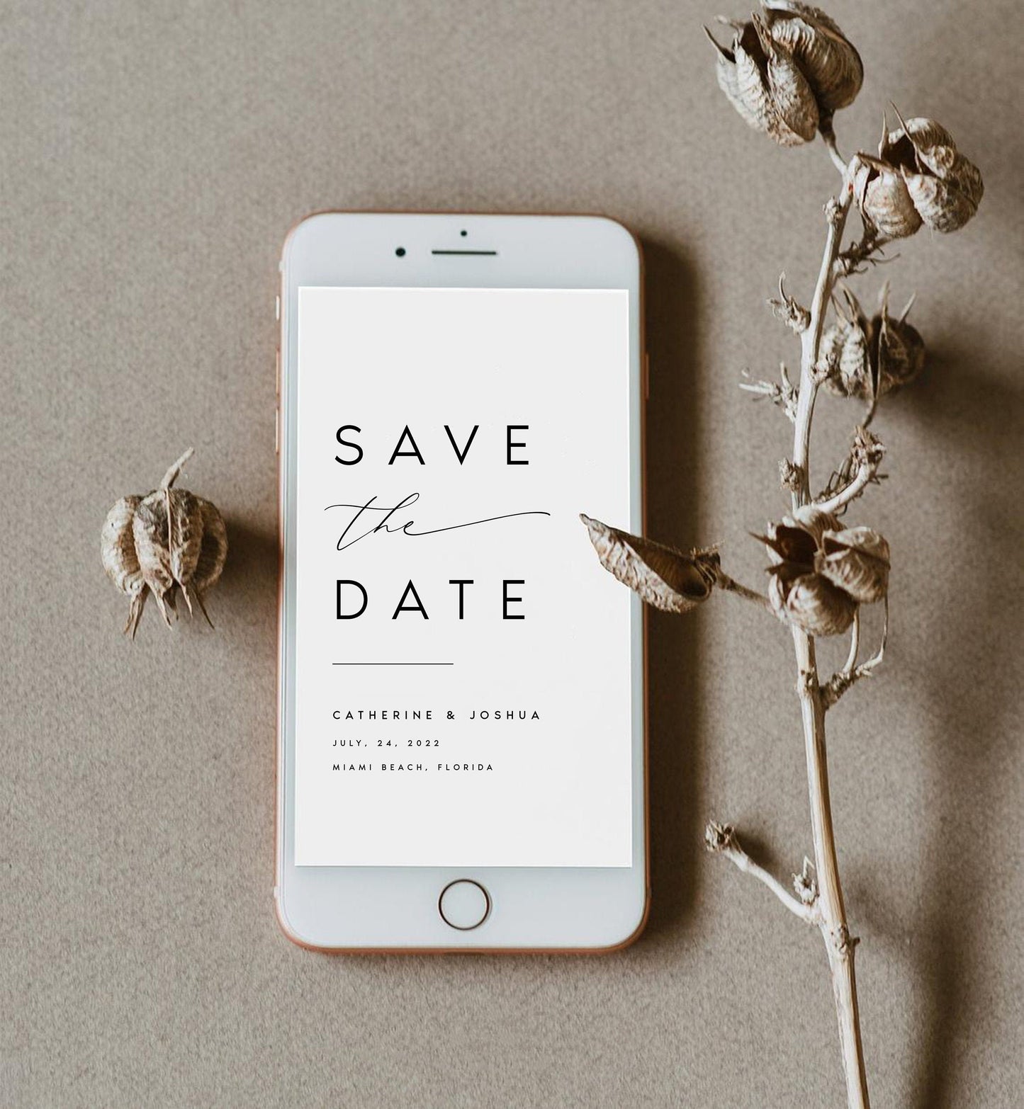 Kate Electronic Save the Date Template