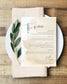 Gwyneth Watercolor Beige Tabletop Menu Template