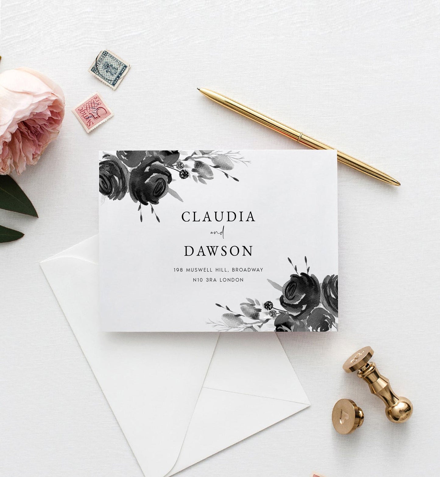 Claudia Envelope Guest Addressing Template