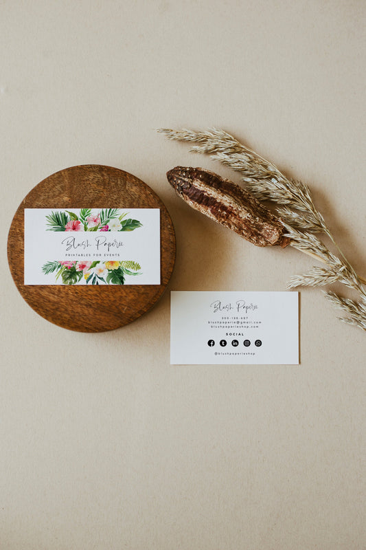 Hazel Tropical Business Card Template