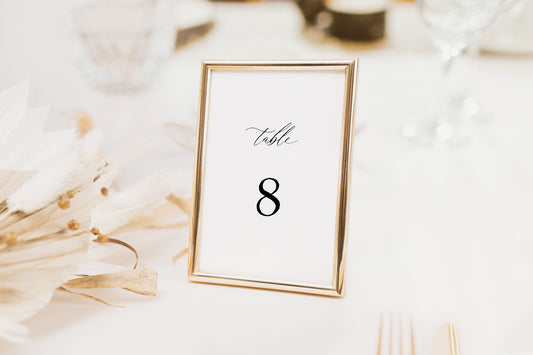 Heather Table Number Template