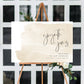 Gwyneth Beige Horizontal Wedding Welcome Sign