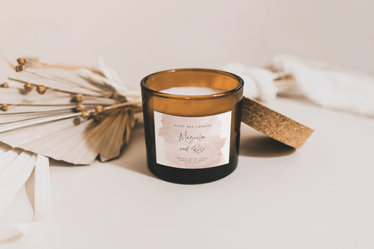 Samantha Blush Pink Candle Label Template