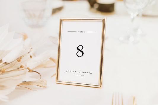 Angela Modern Table Number Template