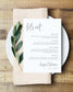 Angie Tabletop Wedding Menu Template