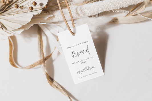 Angie Modern Reserved for Brides Mother Tag Template